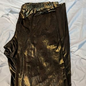 Gold, Glittery Leggings